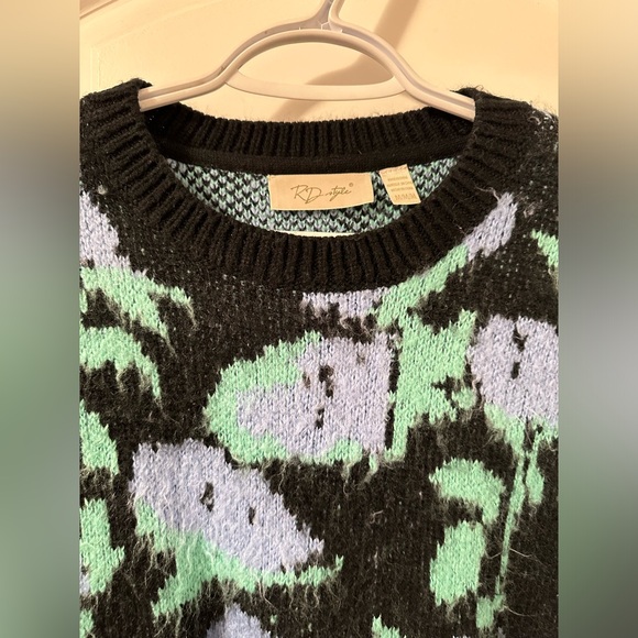 RD Style Floral Pullover Crewneck, Women’s size M - Picture 5 of 5